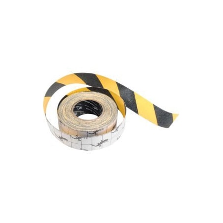 Anti-Slip Traction Yellow/Black Hazard Striped Tape Roll, 2 X 60'